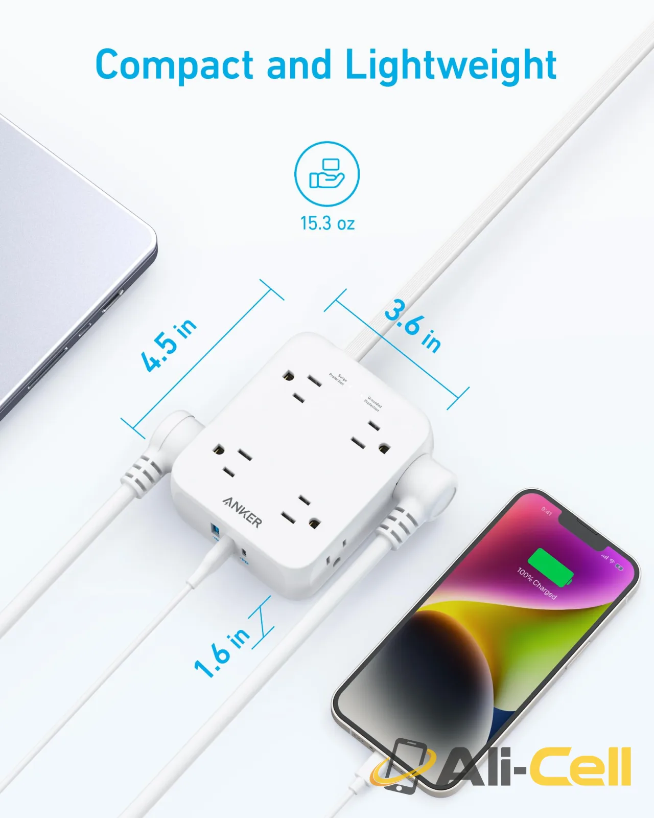 Anker 341 USB Power Strip (Black / 5FT) — 6