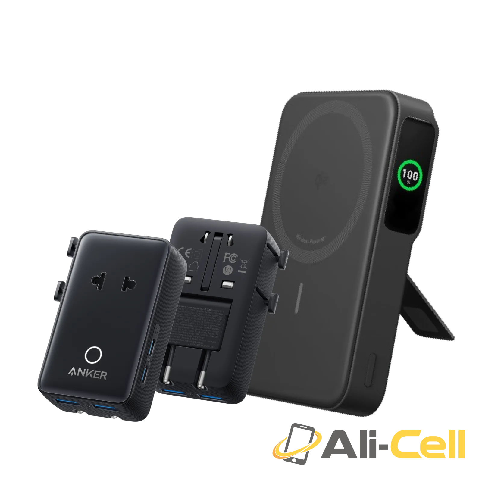 Anker MagGo Power Bank (10K) (Black Stone / 10K Power Bank + Travel Adapter)
