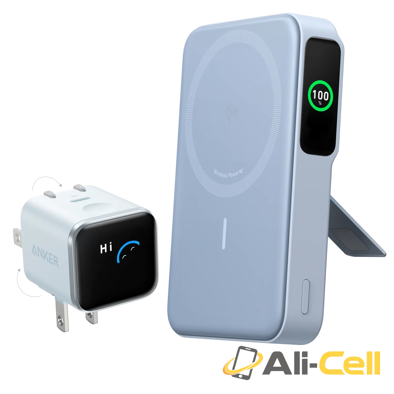 Anker MagGo Power Bank (10K) (Ice Lake Blue / 10K Power Bank + 45W Charger)