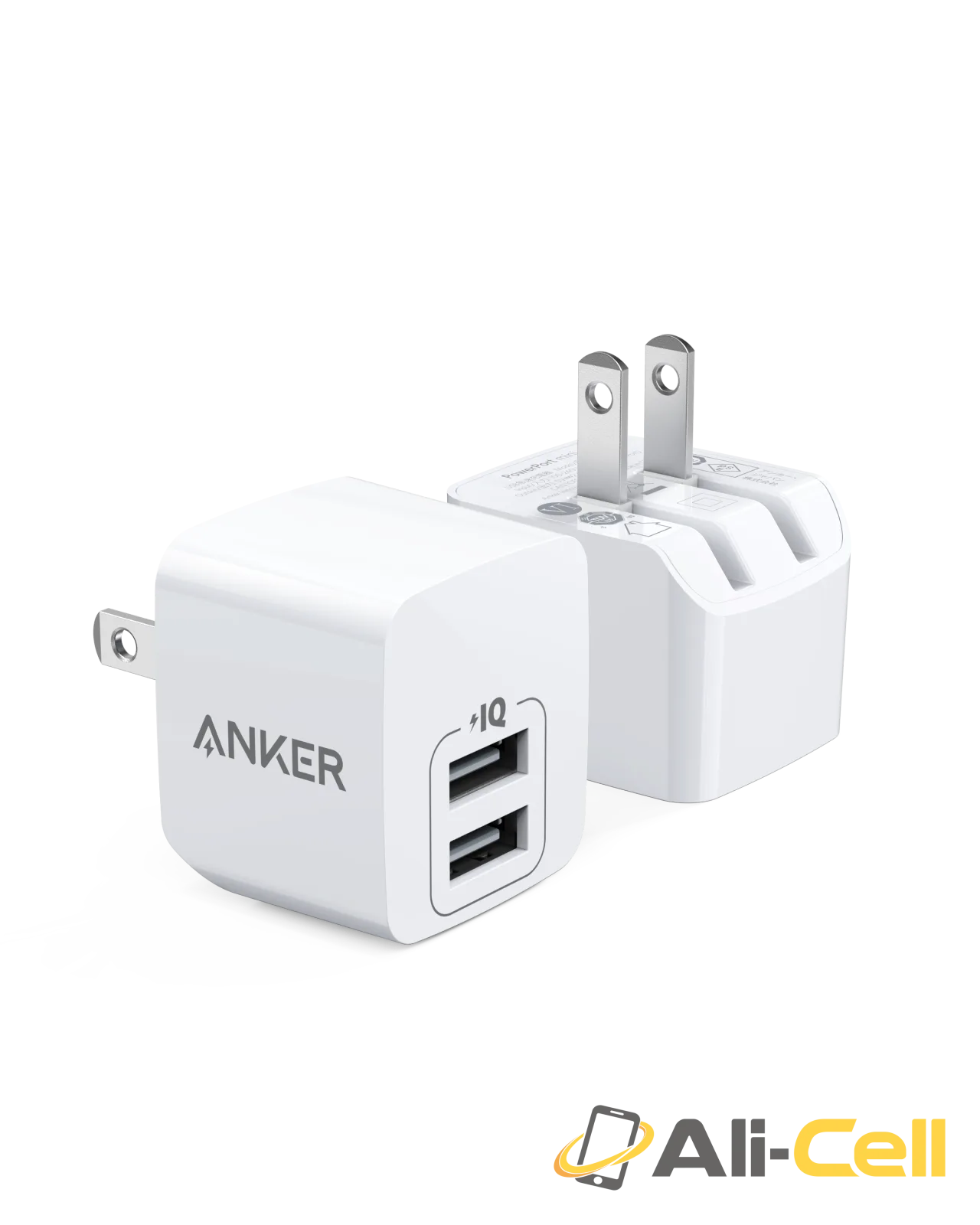 Anker Dual-Port 12W Wall Charger (2-Pack) (Shell White)