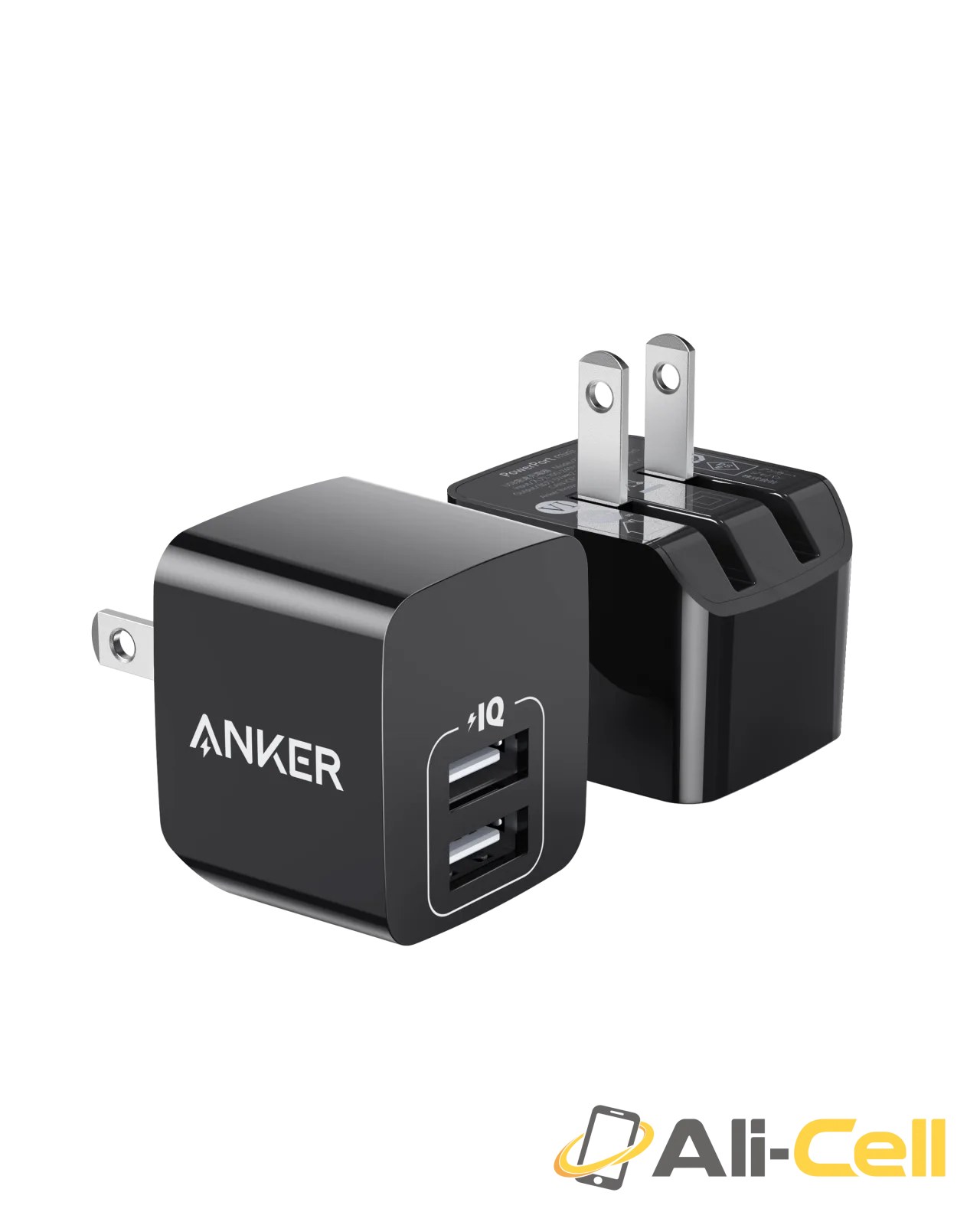 Anker Dual-Port 12W Wall Charger (2-Pack) (Black Stone)
