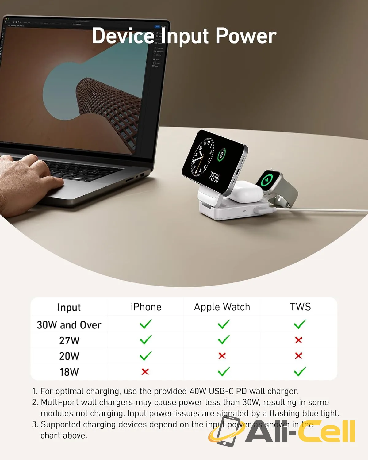 Anker MagGo Wireless Charging Station (Foldable 3-in-1) (Black Stone) — 7
