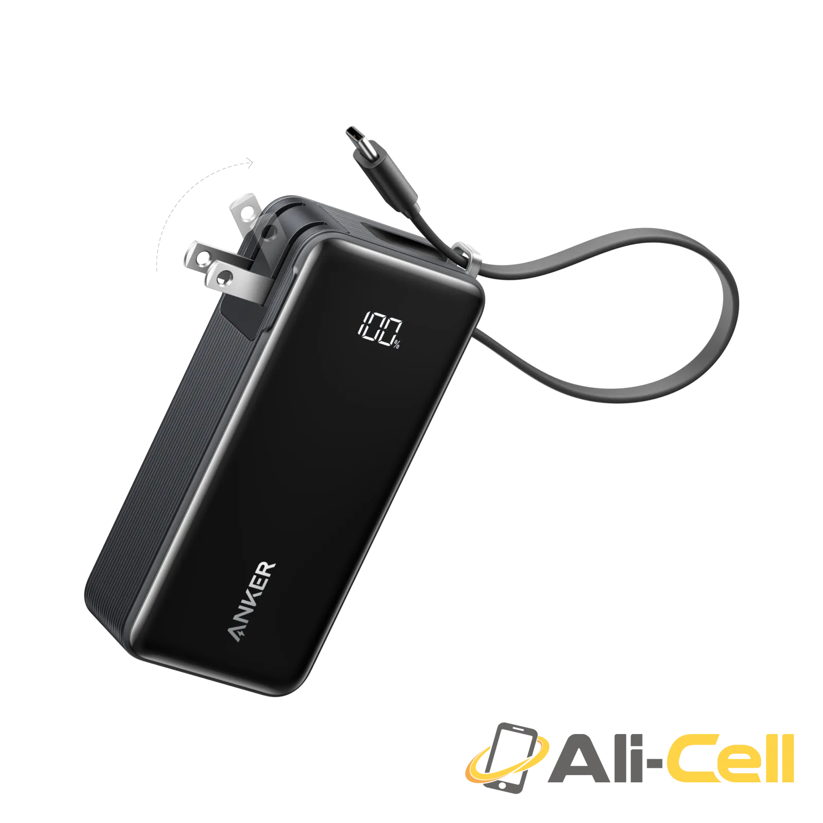 Anker Power Bank (10K, Fusion, Built-In Cable) (Built-In USB-C Cable / Lilac Purple) — 2