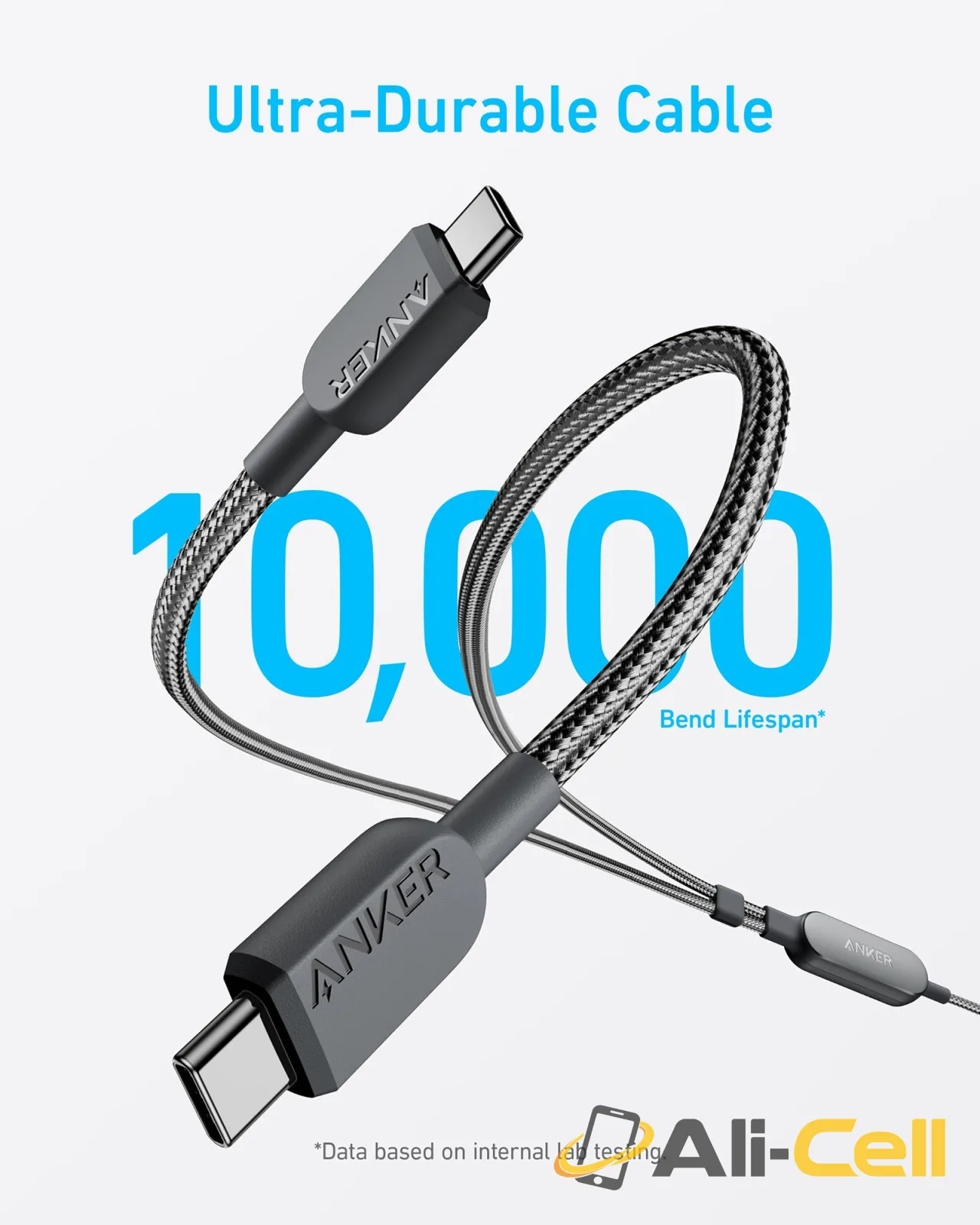 Anker 140W 2-in-1 USB-C to USB-C Cable (6 ft) — 3