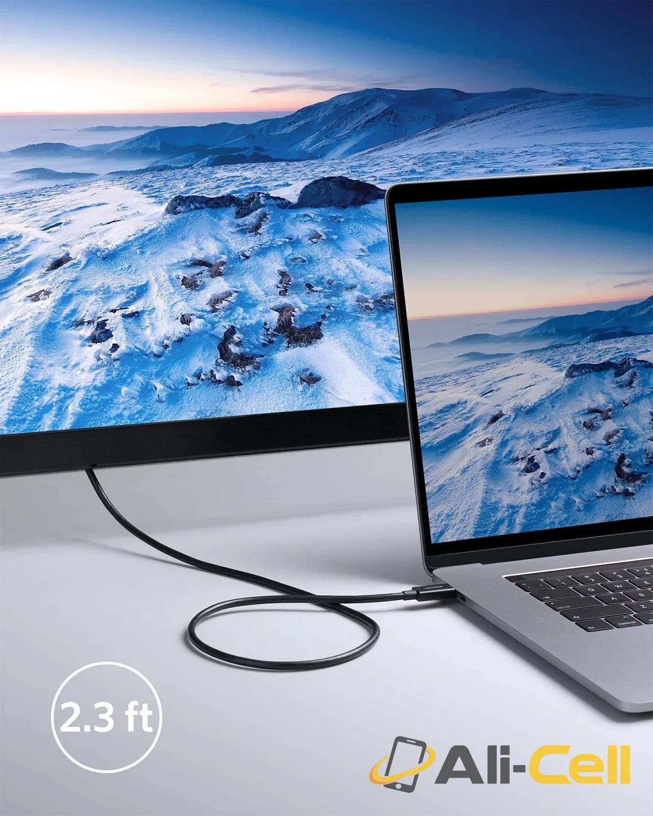 Refurbished Anker USB-C to USB-C Thunderbolt 4 100W Cable (2.3 ft) — 3