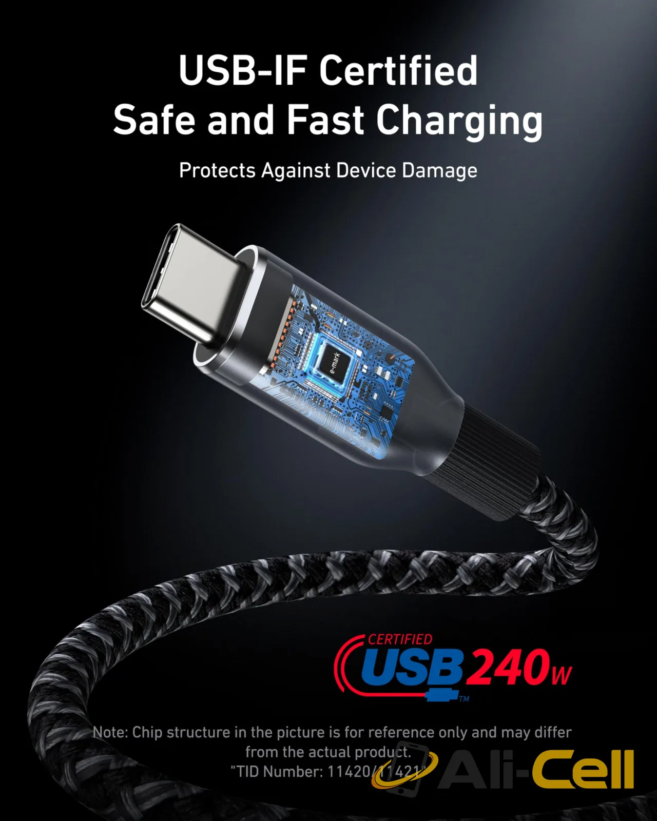 Anker Prime USB-C to USB-C Cable (240W, Upcycled-Braided) (3 ft) — 6