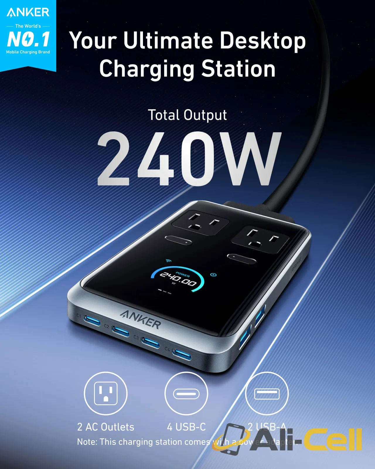 Anker Prime Charging Station (8-in-1, 240W) — 2