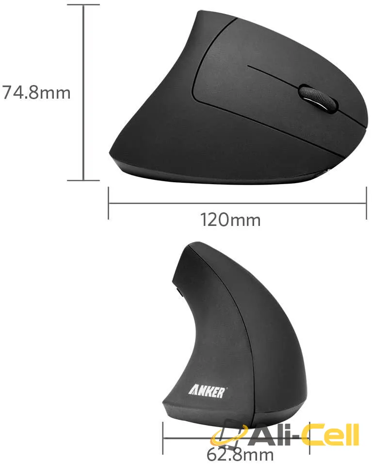 Refurbished Anker 2.4G Wireless Vertical Ergonomic Optical Mouse — 6