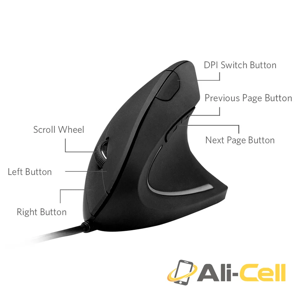 Refurbished Anker Ergonomic Optical USB Wired Vertical Mouse — 2