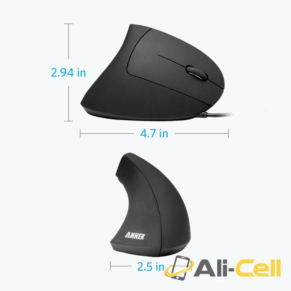Refurbished Anker Ergonomic Optical USB Wired Vertical Mouse — 3
