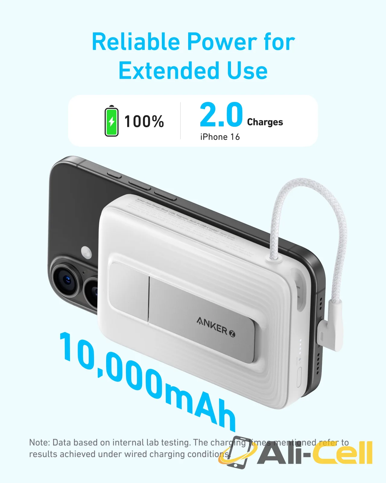 Anker Zolo Magnetic Power Bank (10K, 30W, Built-in USB-C Cable) (Black) — 3