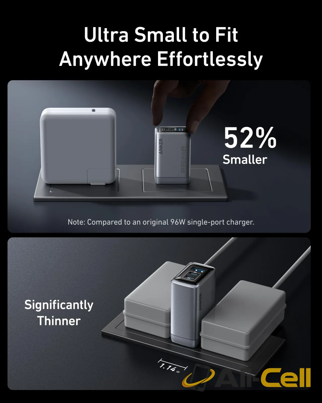 Anker Prime Charger (100W, 3 Ports, GaN) and Anker USB-C to USB-C Cable (3 ft / 6 ft, 240W, Upcycled-Braided) — 4