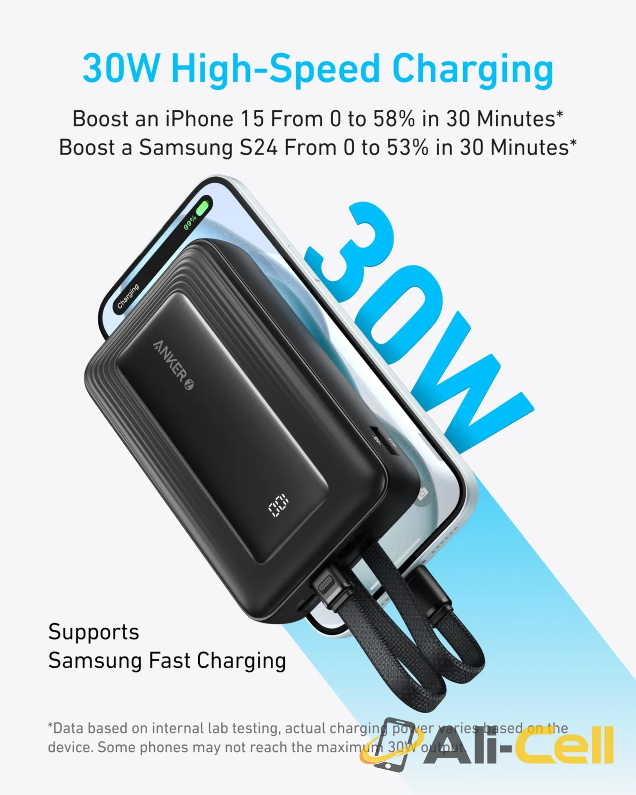 Anker Zolo Power Bank (20K, Built-In USB-C and Lightning Cable) — 4