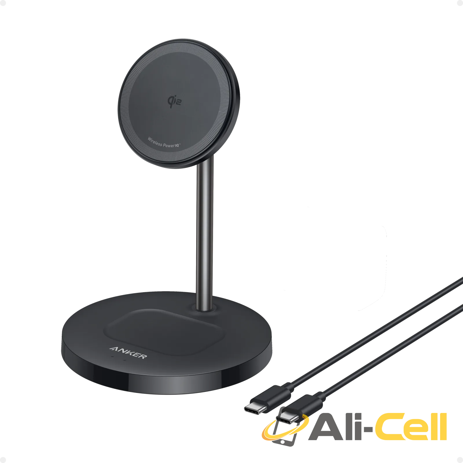 Anker MagGo Wireless Charger (2-in-1, Stand) (Aurora White / With Cable) — 3