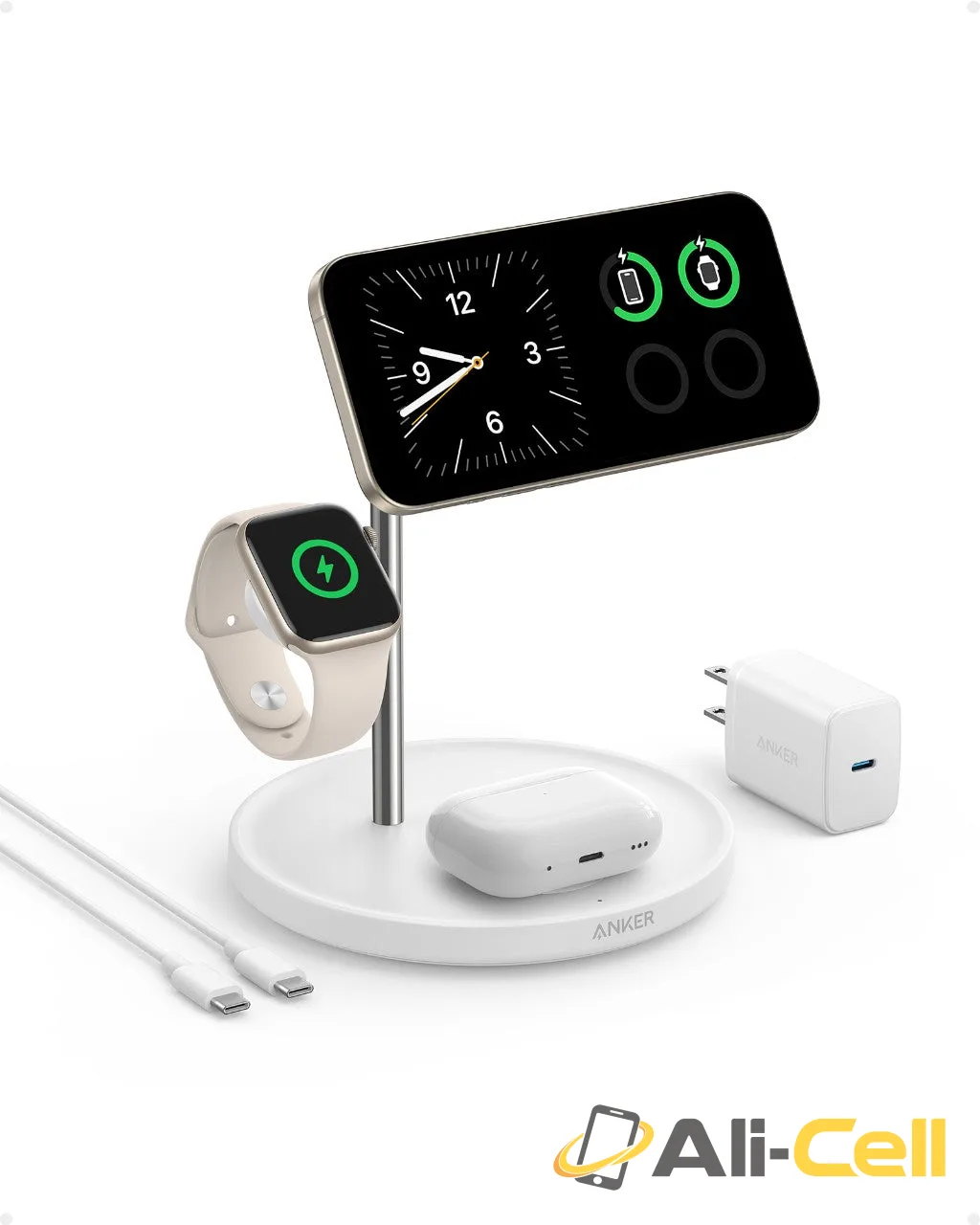 Refurbished Anker MagGo Wireless Charging Station (3-in-1 Stand) (Black) — 4
