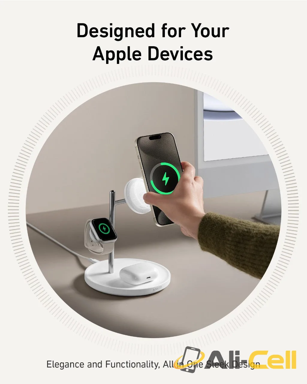 Refurbished Anker MagGo Wireless Charging Station (3-in-1 Stand) (Black) — 7