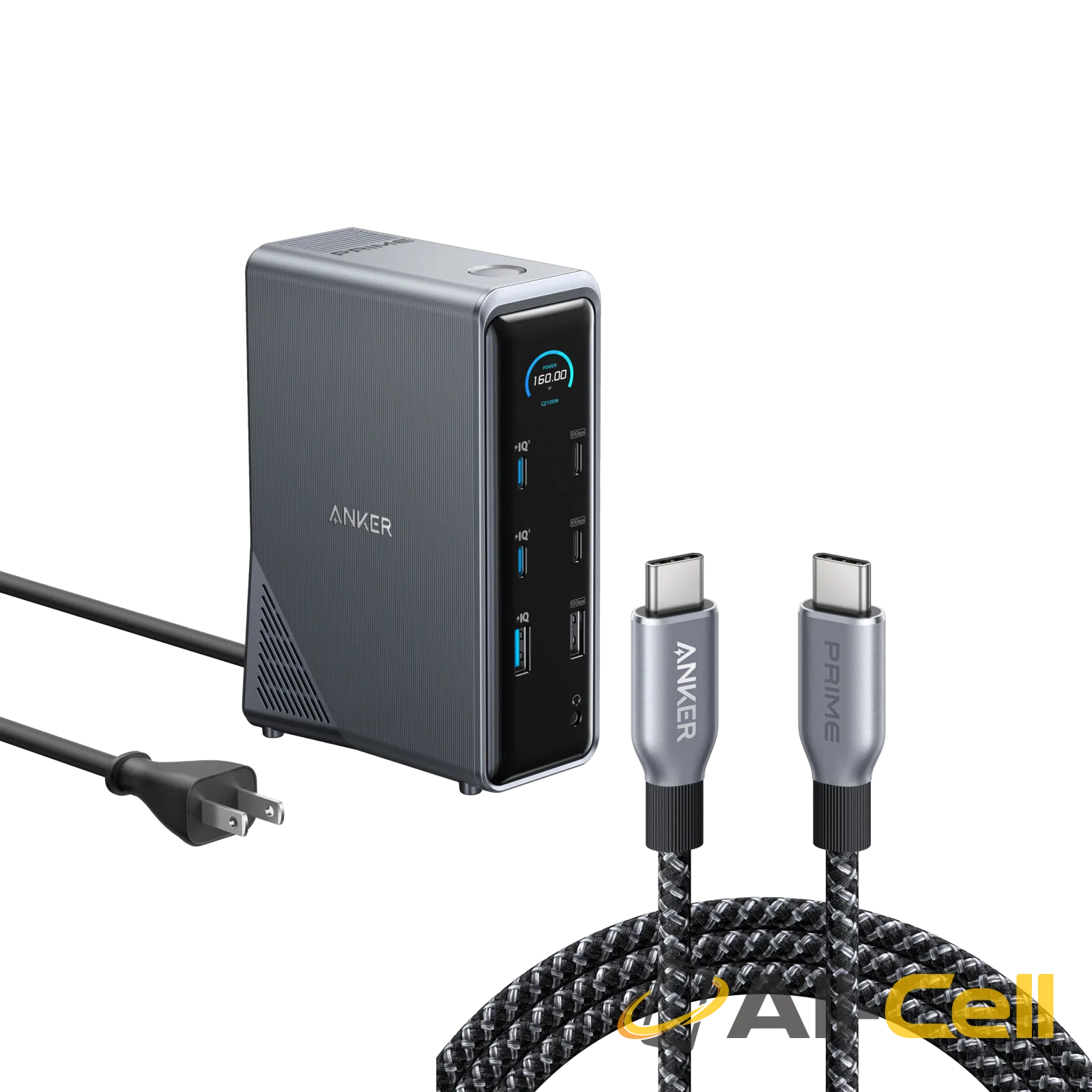 Anker Prime Charging Docking Station with 240W USB-C to USB-C Cable (Docking Station with 6 ft USB-C Cable)