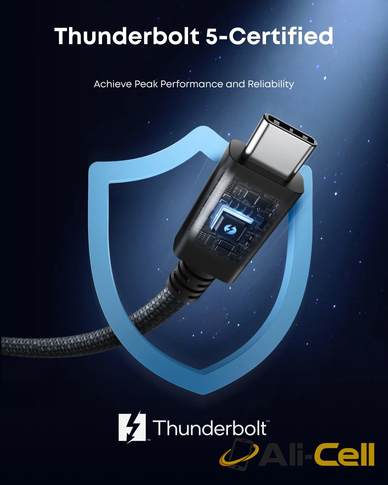 Anker Prime Thunderbolt 5 Cable (3.3 ft / 1.7 ft, 80 Gbps, 240W) (1.7 ft / Black) — 7