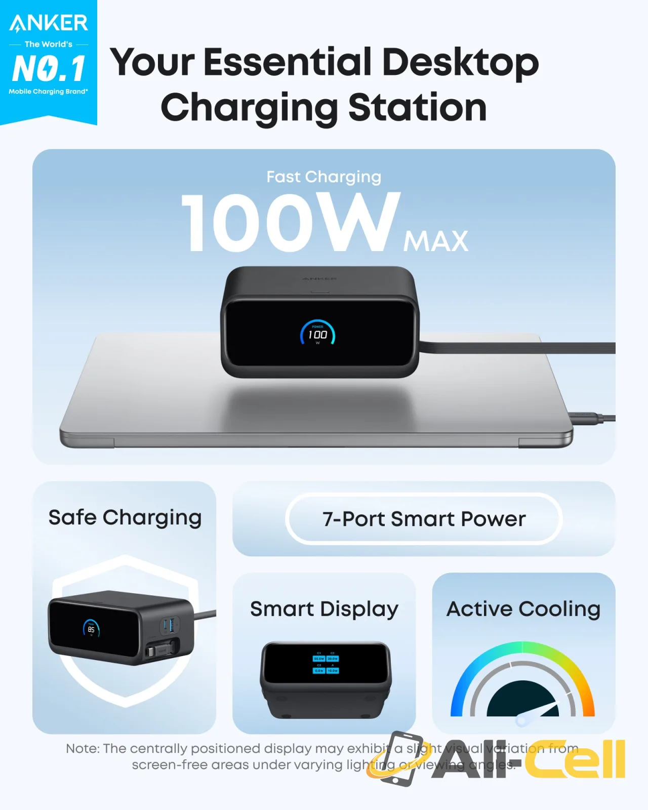 Anker Nano Charging Station (7-in-1, 100W) (Aurora White) — 3