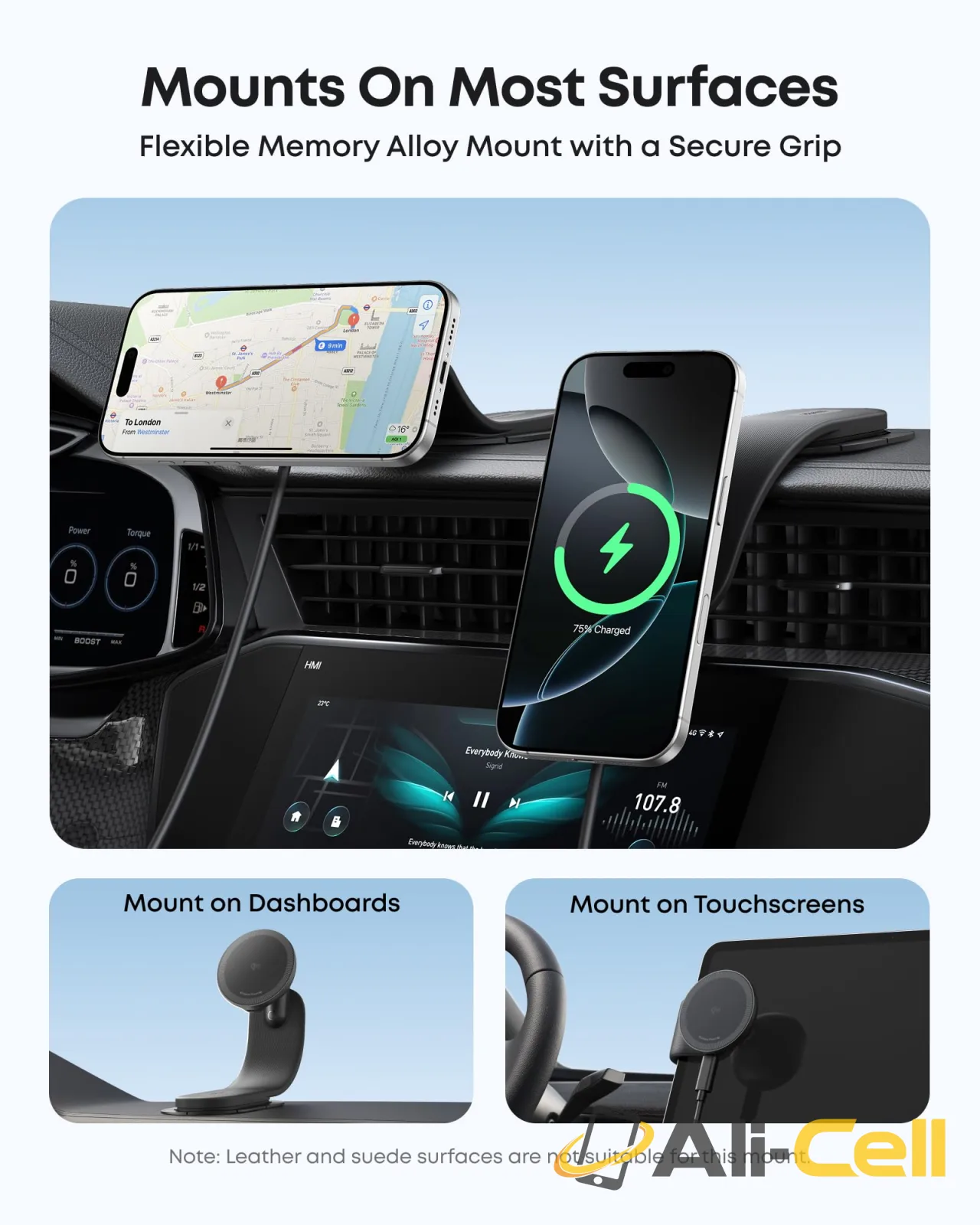 Anker Nano Wireless Car Charger (Magnetic, Detachable Pad) — 3