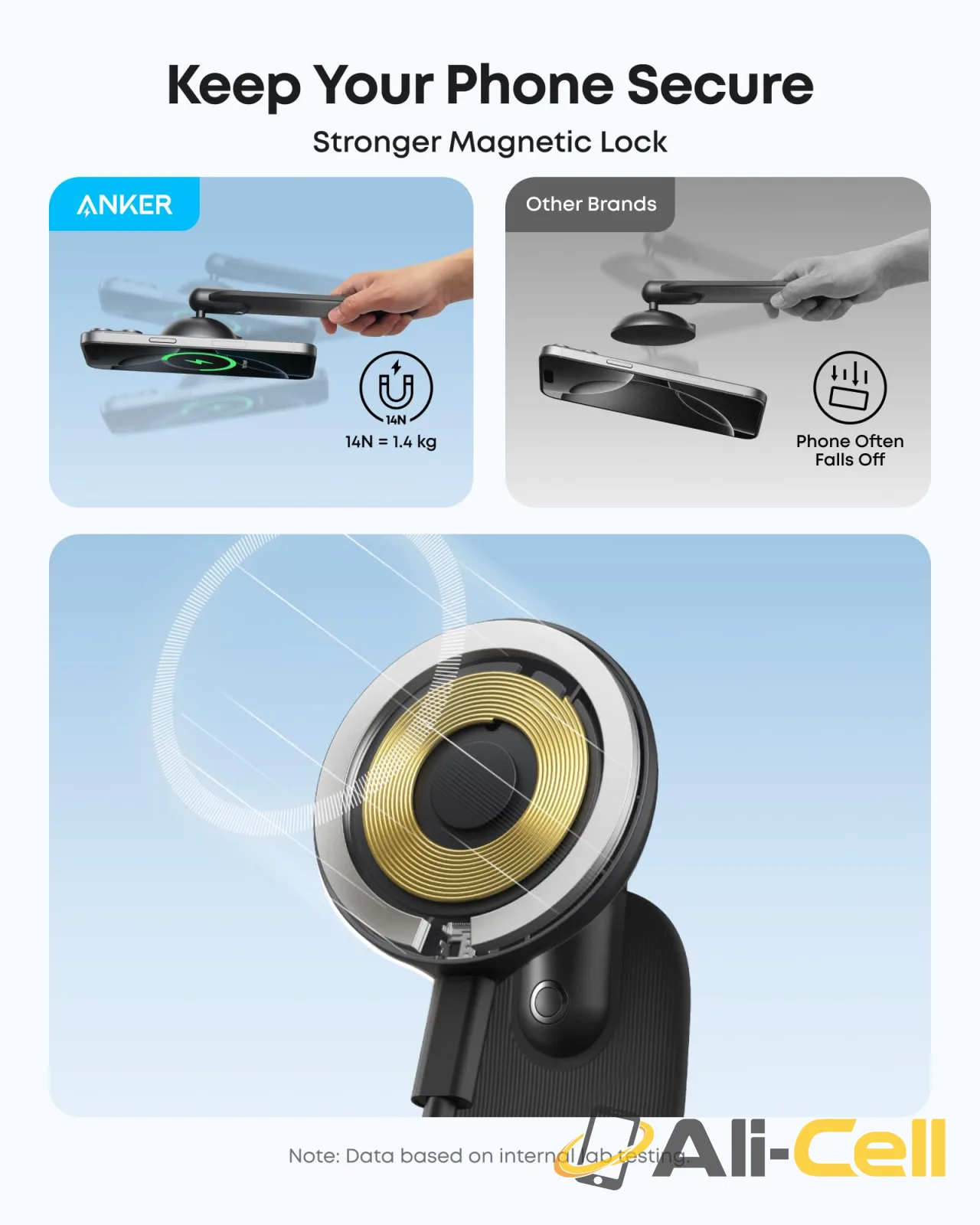 Anker Nano Wireless Car Charger (Magnetic, Detachable Pad) — 4