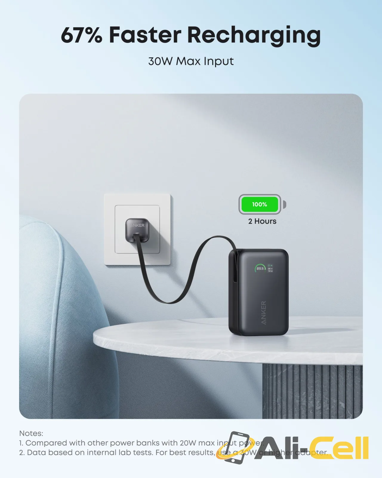 Anker Nano Power Bank (10K, 45W, Built-In Retractable USB-C Cable) (Black) — 8