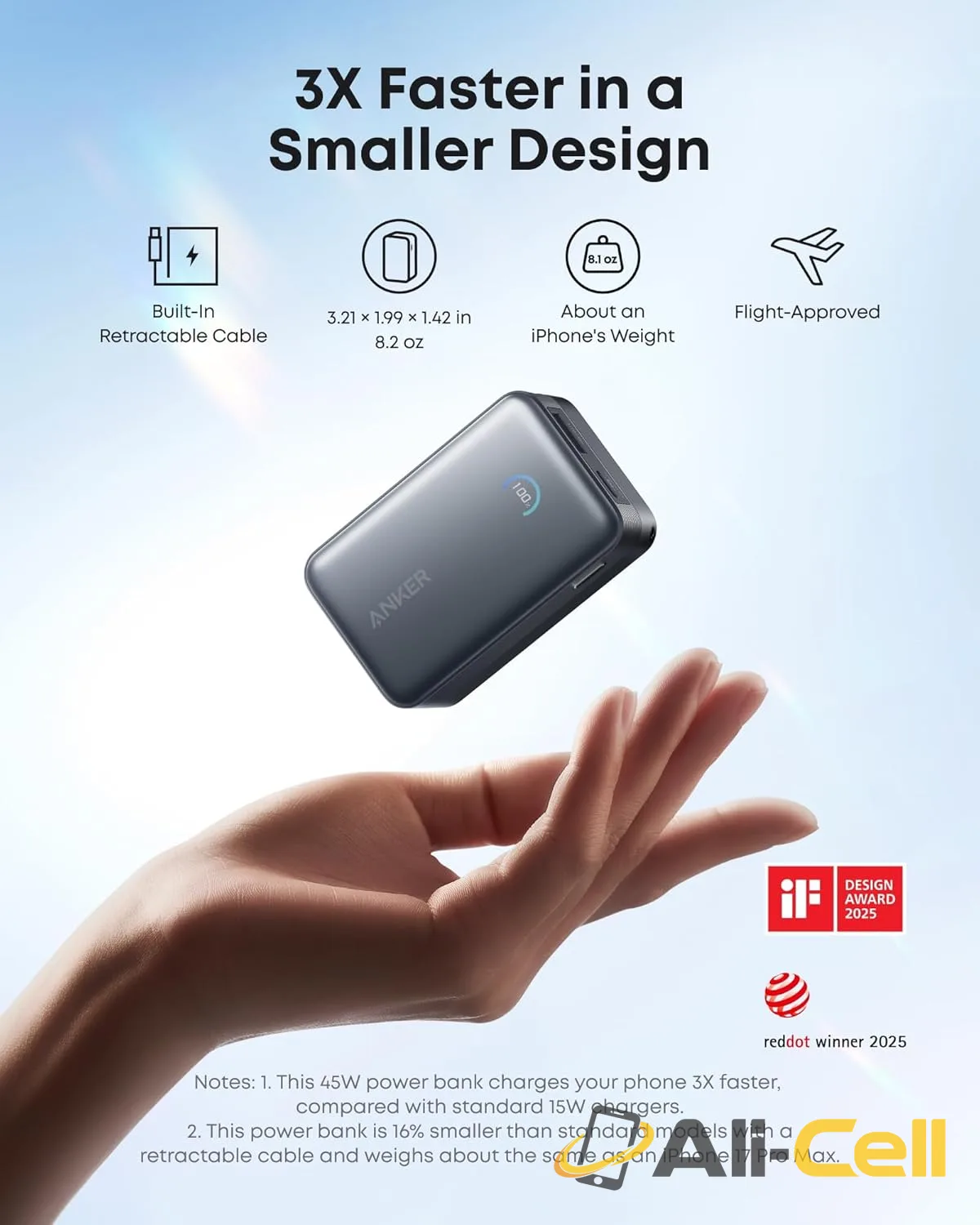 Anker Nano Power Bank (10K, 45W, Built-In Retractable USB-C Cable) (Pink Aura) — 5