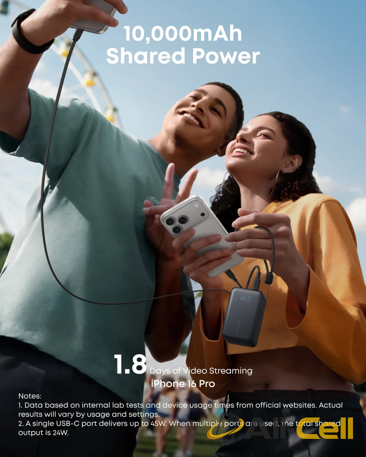 Anker Nano Power Bank (10K, 45W, Built-In Retractable USB-C Cable) (Pink Aura) — 7