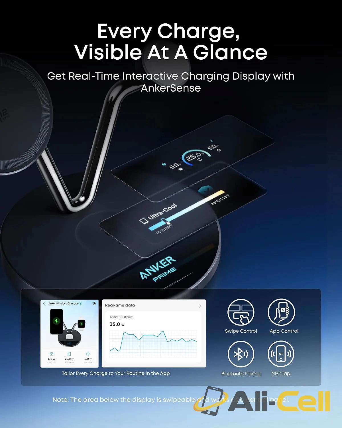 Anker Prime Wireless Charging Station (3-in-1, MagGo, AirCool, Dock Stand) (Shell White) — 6