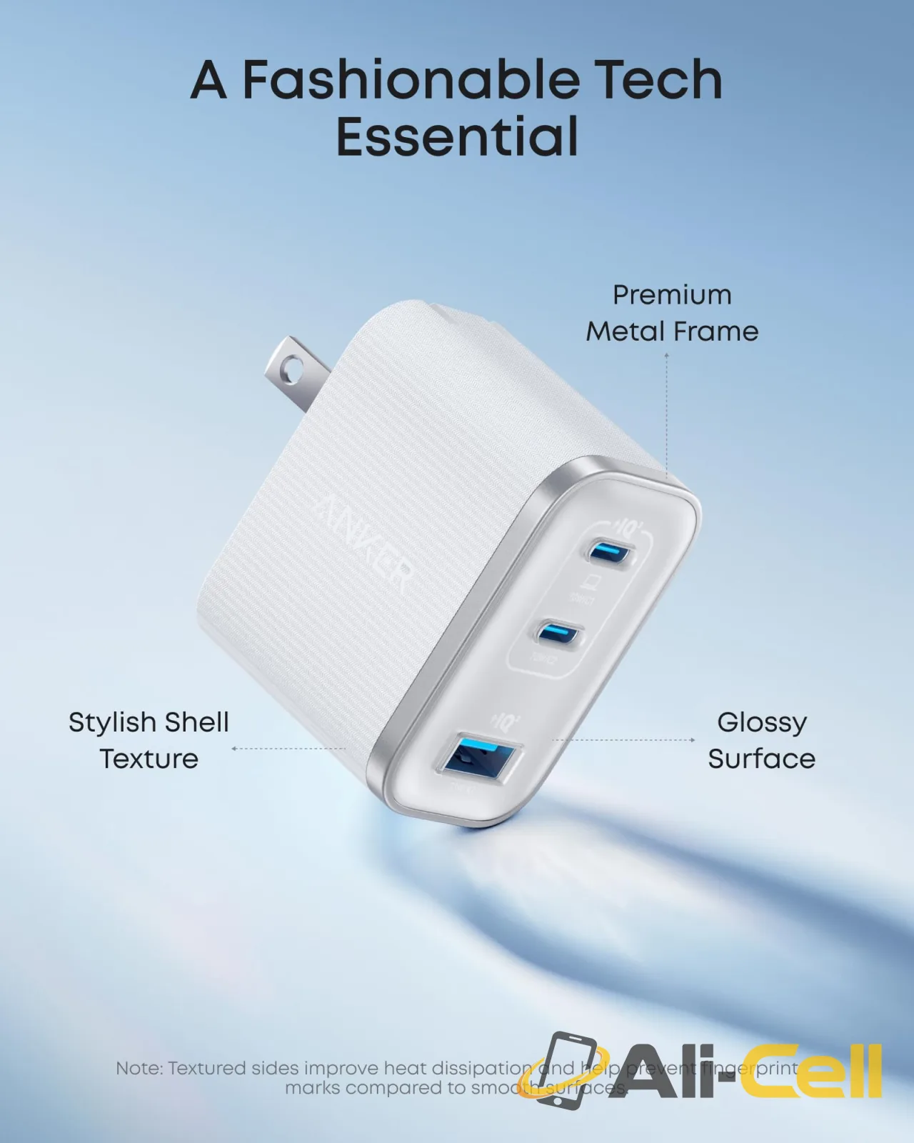 Anker Nano Charger (70W, 3 Ports) (Shell White) — 5