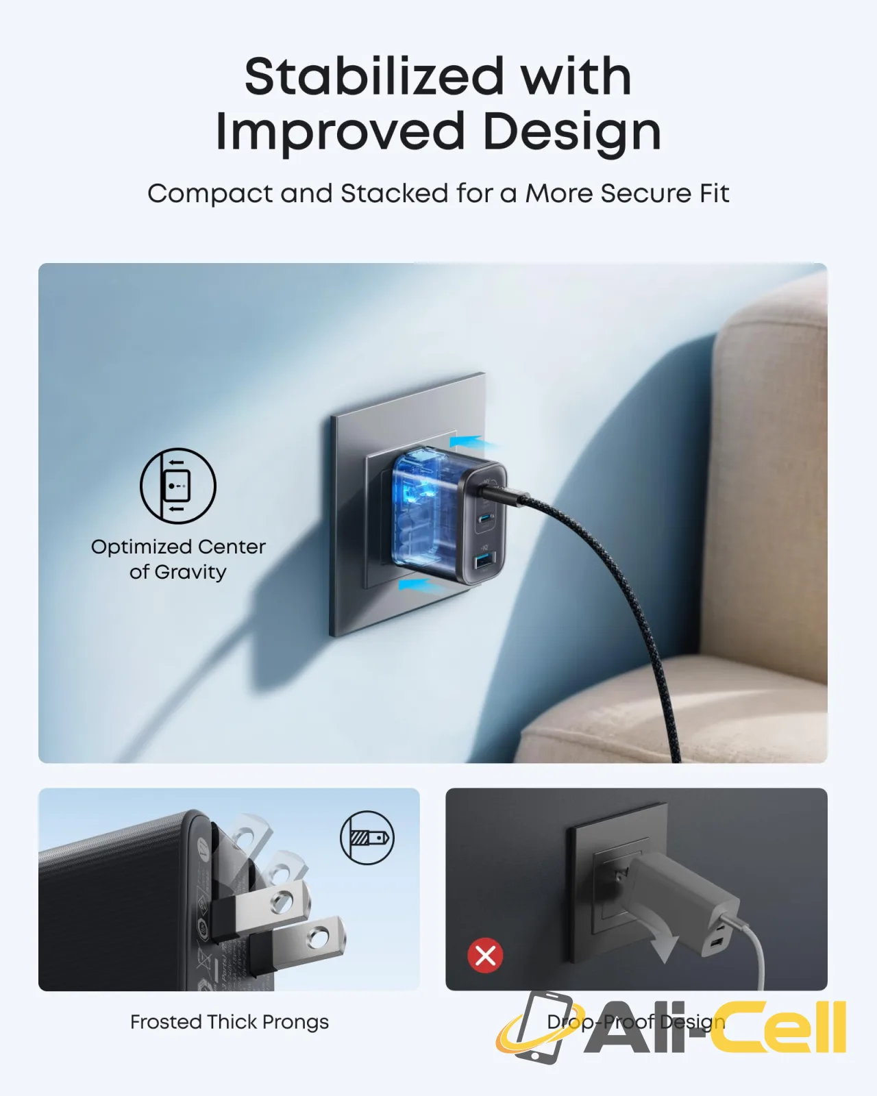 Anker Nano Charger (70W, 3 Ports) (Teal Oasis) — 7