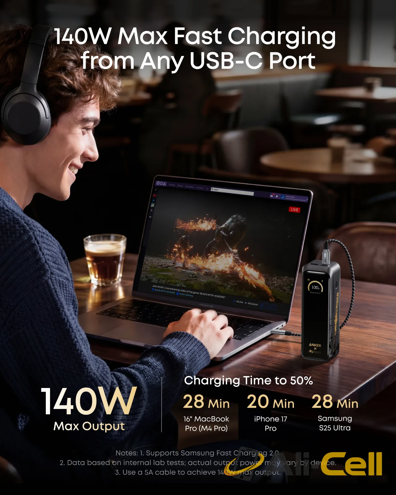 Anker Prime Power Bank (20K, 220W) Black Myth: Wukong Edition — 4