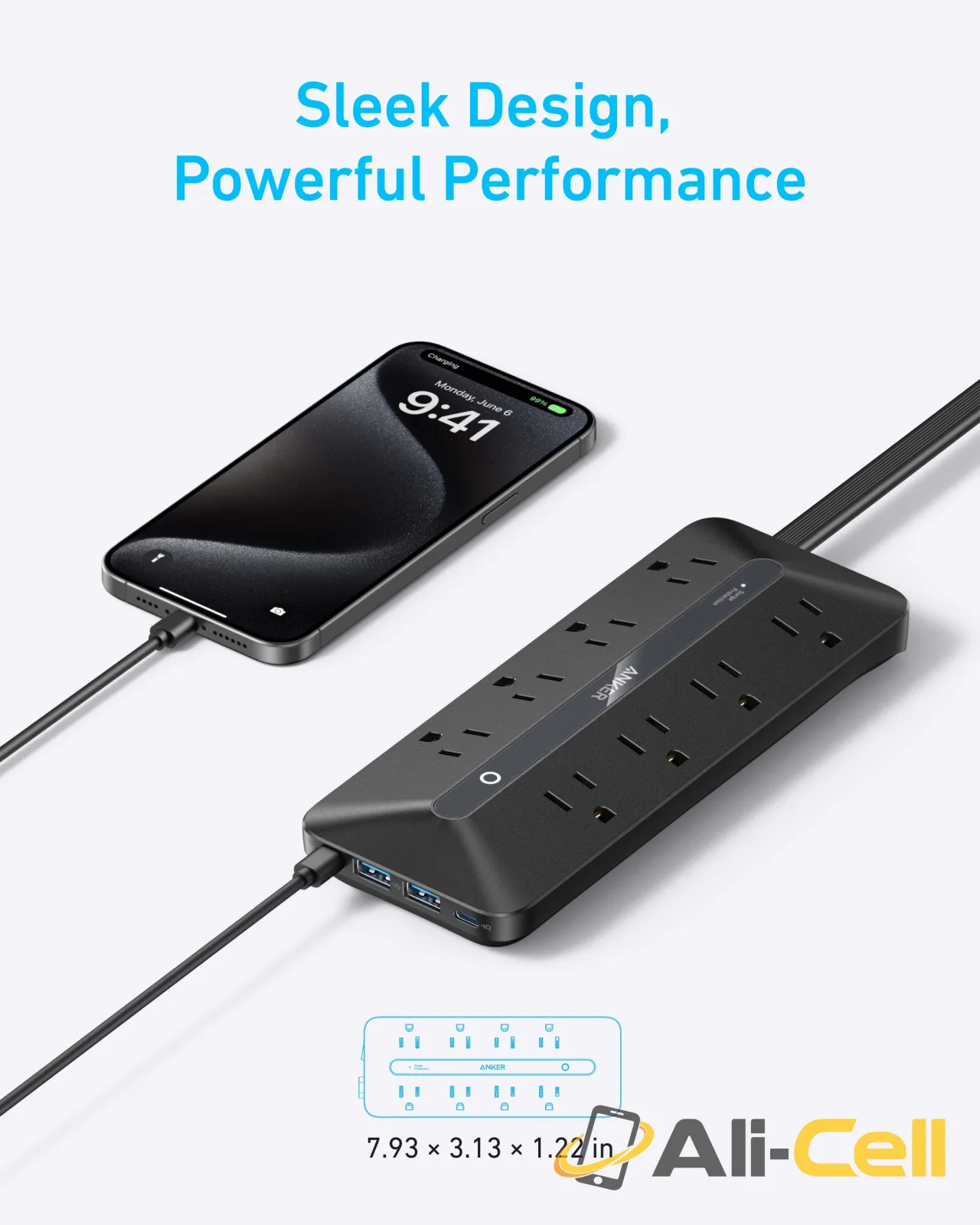 Anker USB Power Strip (12-in-1, 35W) (Black) — 4