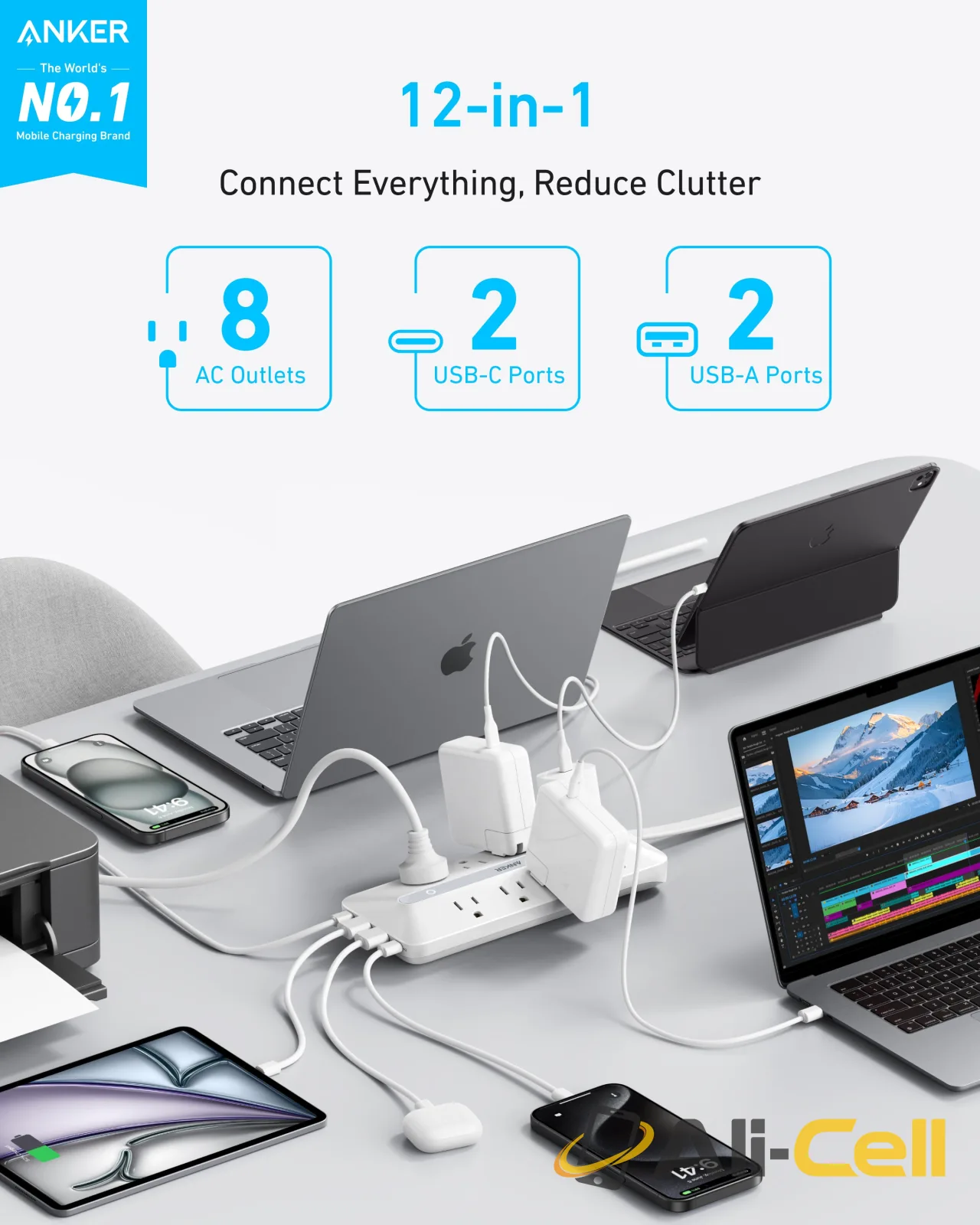 Anker USB Power Strip (12-in-1, 35W) (Black) — 8