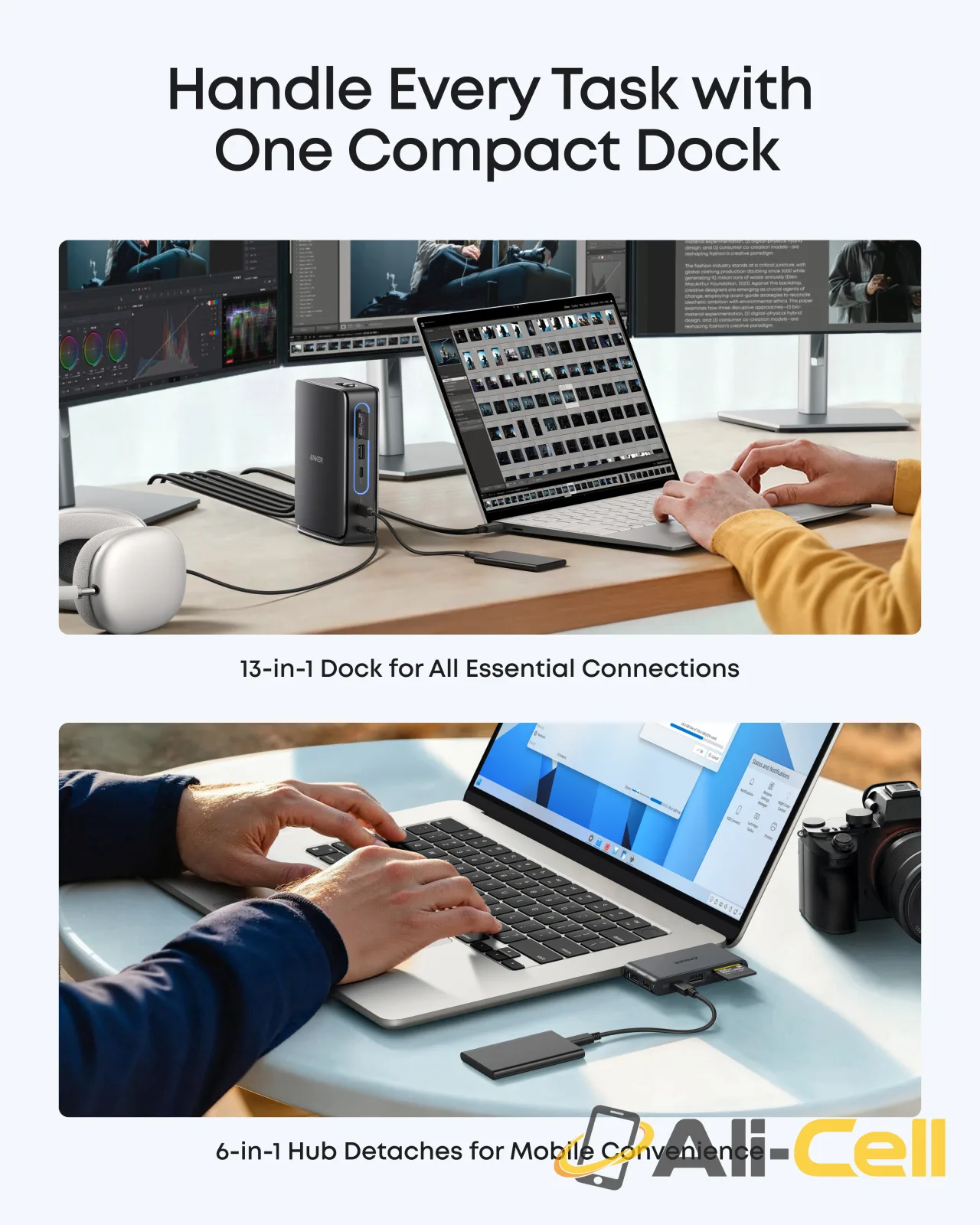 Anker Nano Docking Station (13-in-1, Triple Display, Built-In Removable Hub) — 3