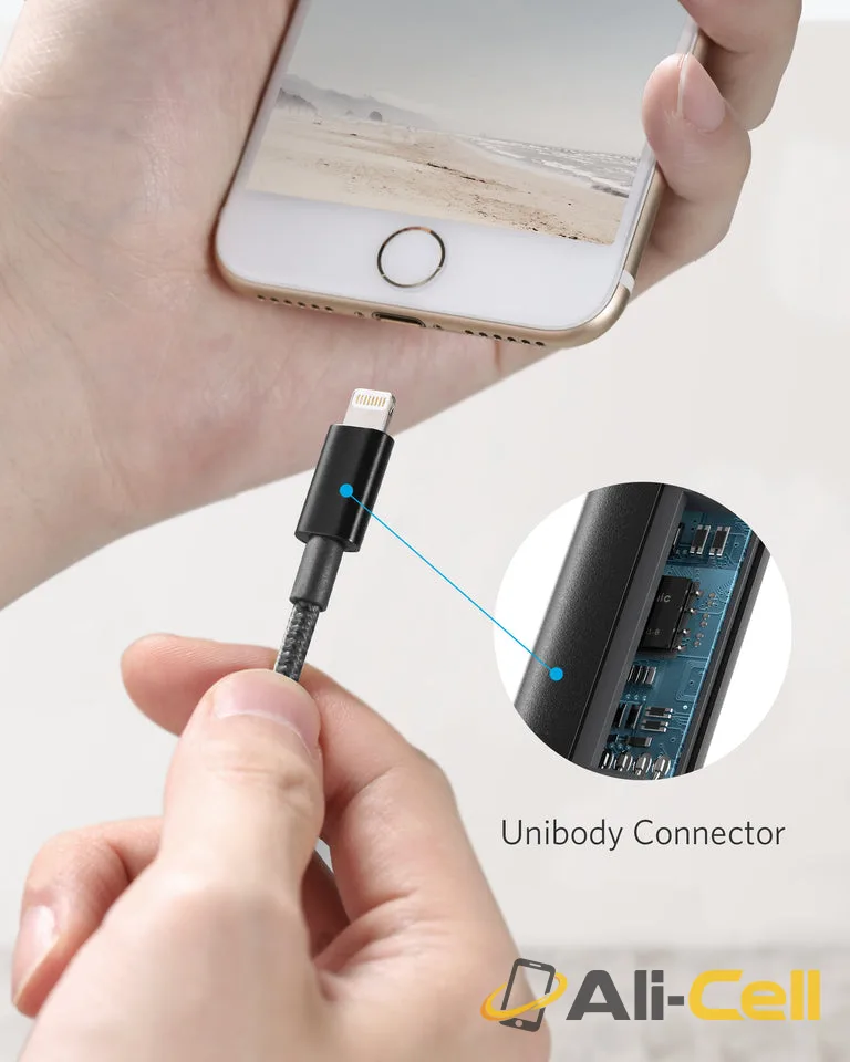 Anker 331 USB-A to Lightning Cable (1.8m Nylon), MFi Certified (Black / 6 ft) — 5