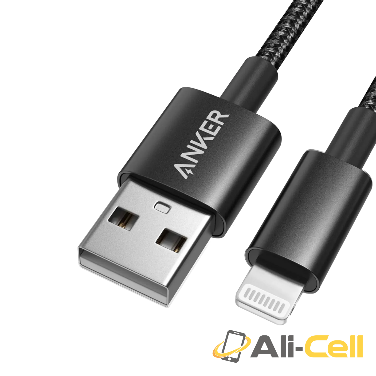 Anker 331 USB-A to Lightning Cable (1.8m Nylon), MFi Certified (Black / 3.3 ft)