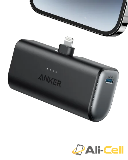 Anker Nano Power Bank, 5,000mAh, Built-In Lightning Connector, MFi Certified (Lilac Purple) — 2