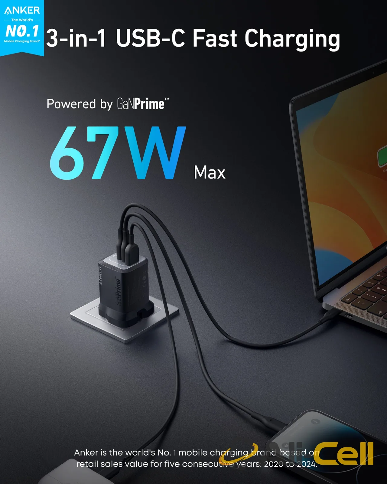 Anker Prime 67W GaN Wall Charger (3 Ports) — 2