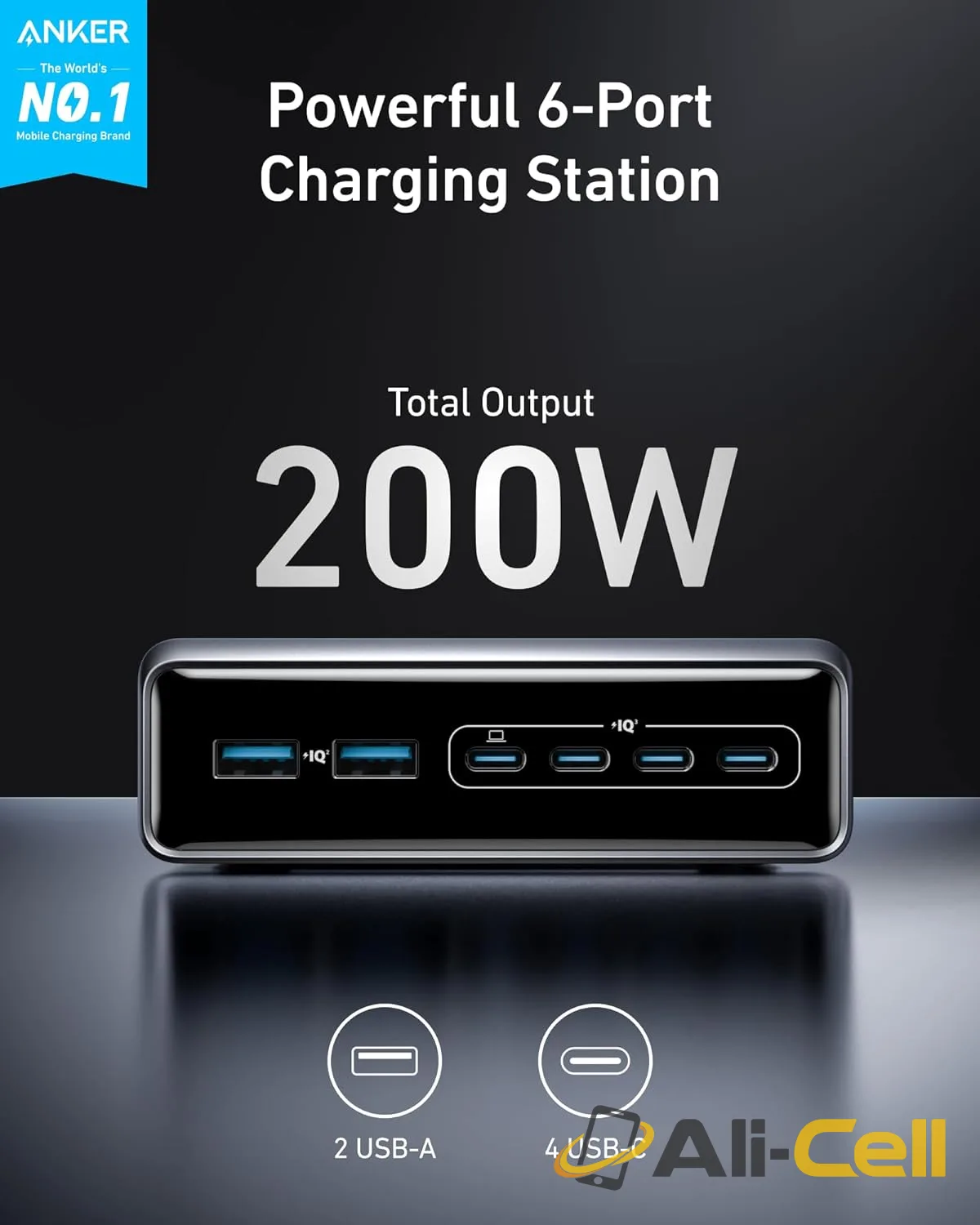 Anker Prime Charger, 200W 6-Port GaN Charging Station, Fast Charging — 2
