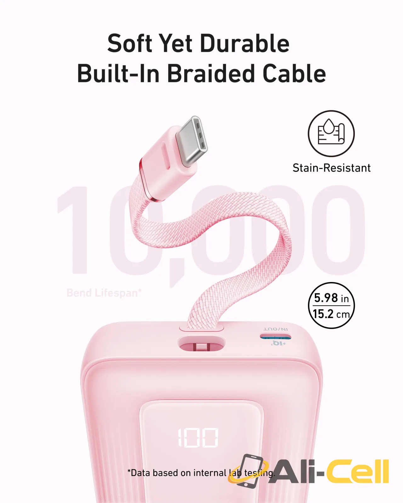 Anker Zolo Power Bank (20K, 30W, Built-In USB-C Cable) — 4
