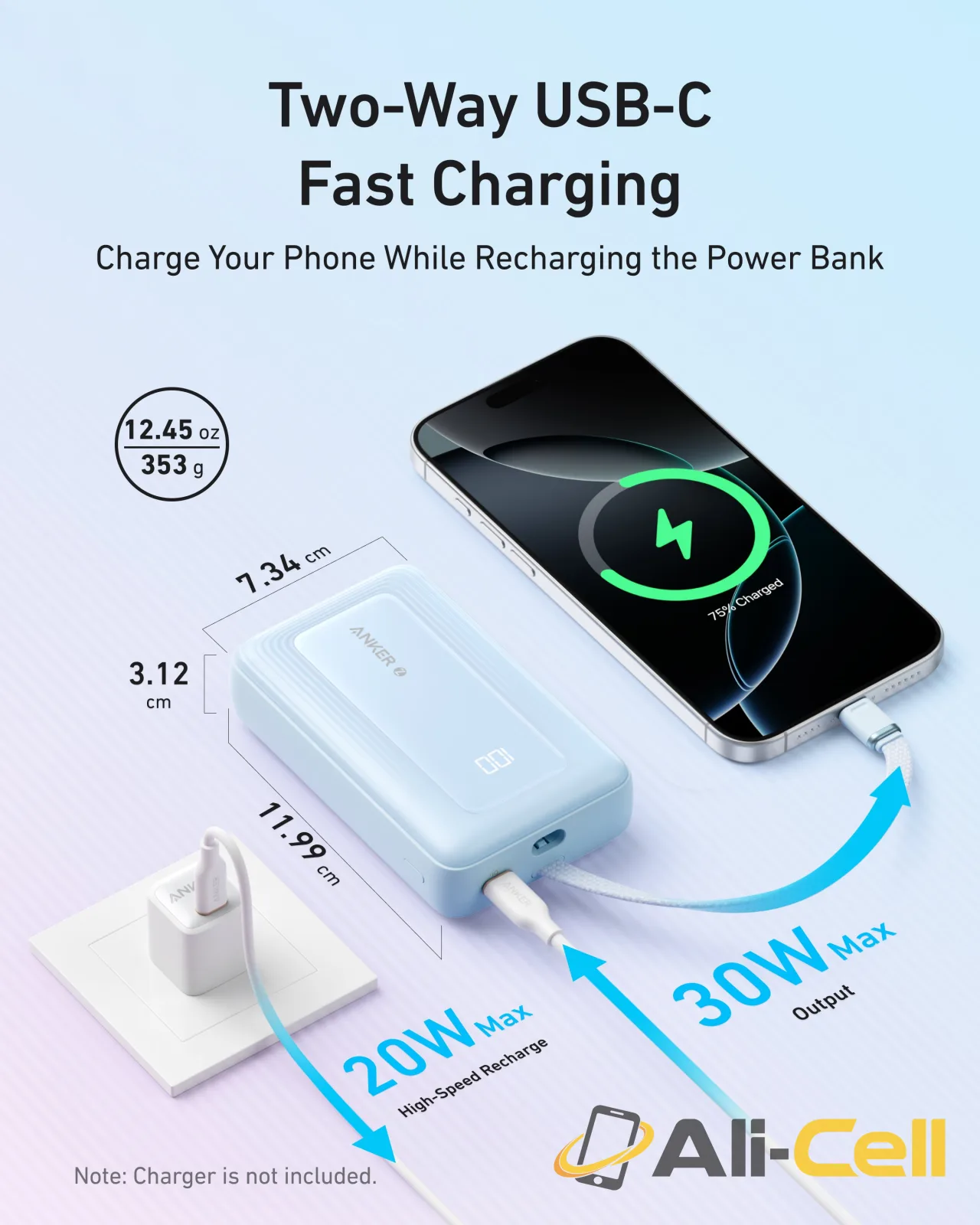 Anker Zolo Power Bank (20K, 30W, Built-In USB-C Cable) — 5