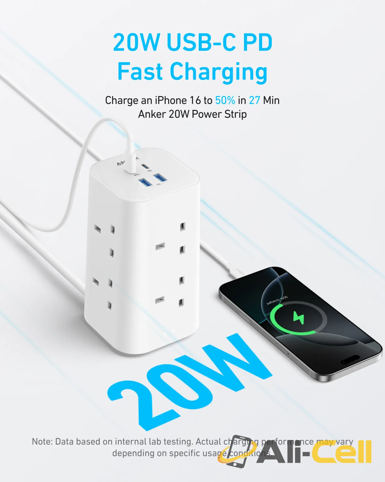 Anker 20W USB C Fast Charging Power Strip — 2