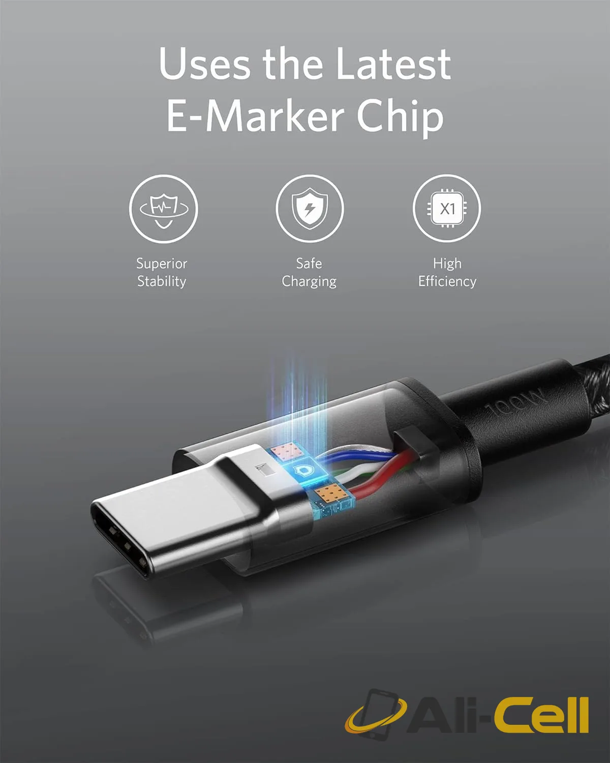 Anker USB-C to USB-C Charging Cable (1.8m Nylon), 100W USB 2.0 — 3