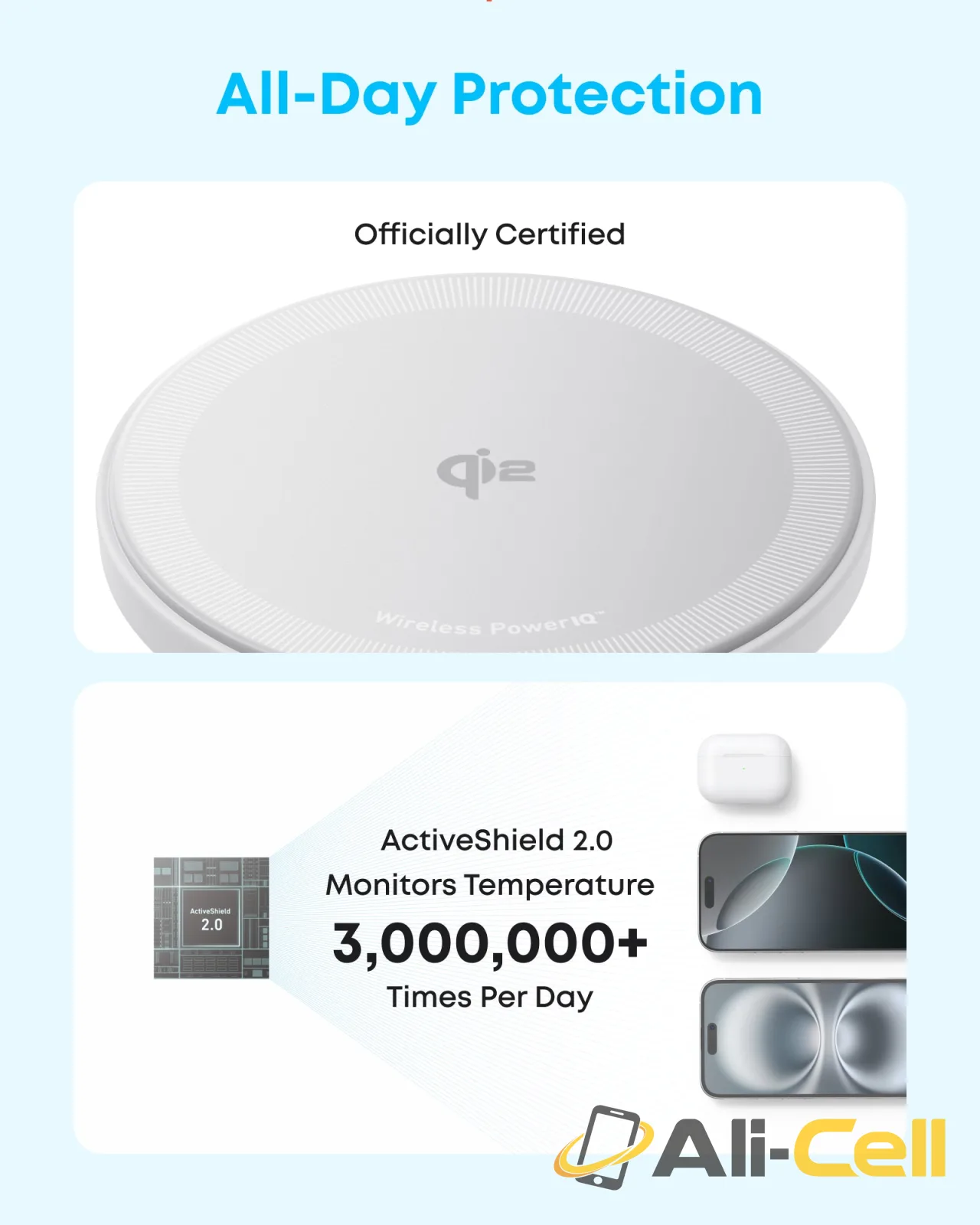 Anker Zolo MagSafe-Compatible Wireless Charging Pad (Black Stone) — 8