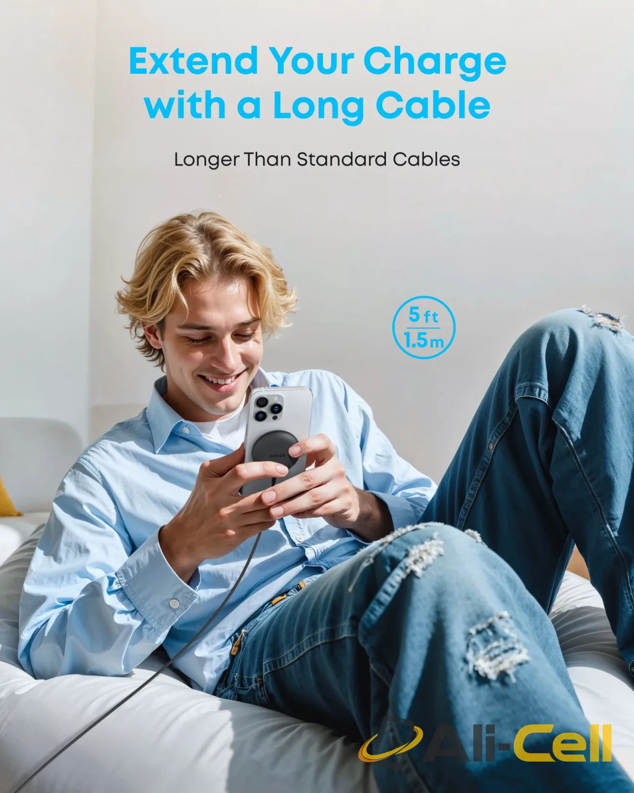 Anker Zolo MagSafe-Compatible Wireless Charging Pad (Aurora White) — 5