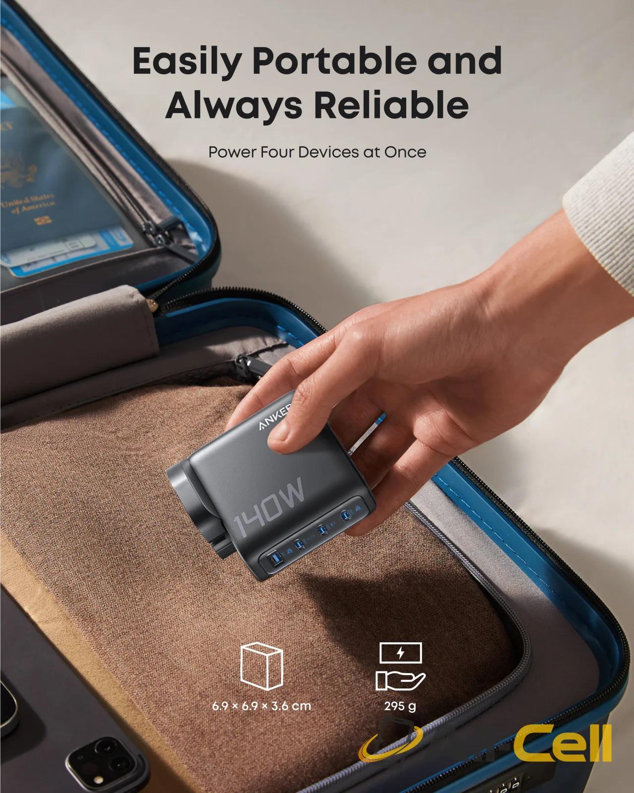 Anker Laptop Charger (140W, 4-Port, PD 3.1) with USB-C Cable + Anker Nano Power Bank (10K, 45W, Built-In Retractable USB-C Cable) — 7