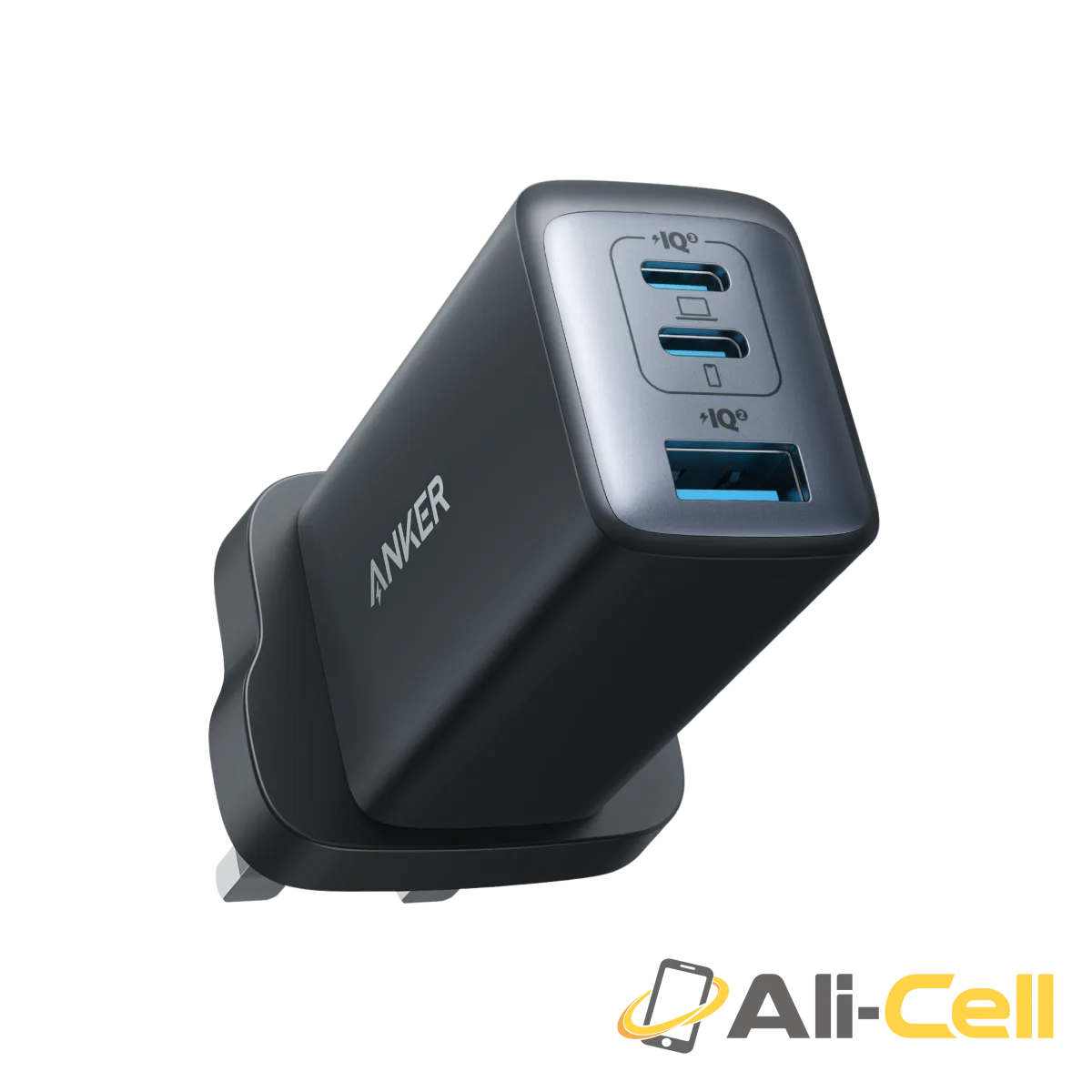 Anker 735 Charger (Nano II 65W), 3-Port Fast Charger Plug and 2-in-1 USB C to USB C Cable 140W — 2