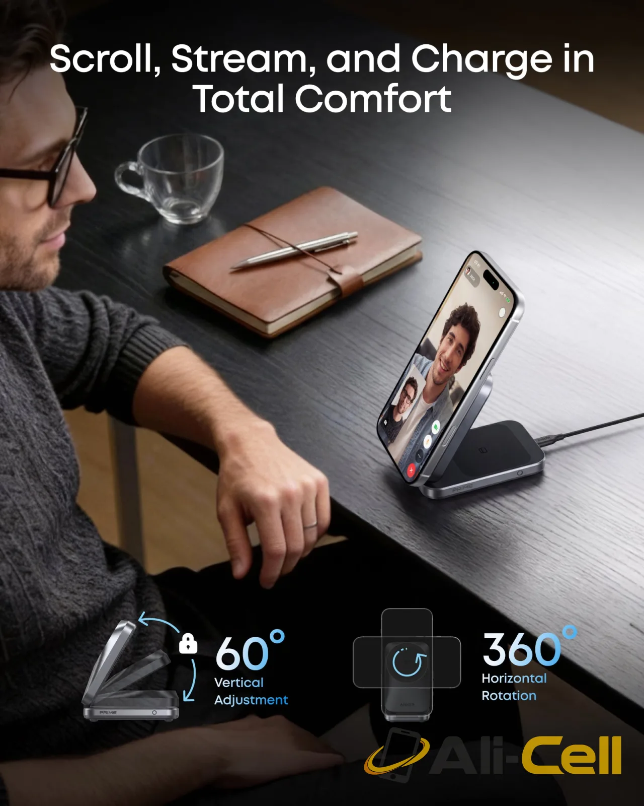 Anker Prime Wireless Charging Station (3-in-1, MagGo, AirCool, Foldable) (White) — 8
