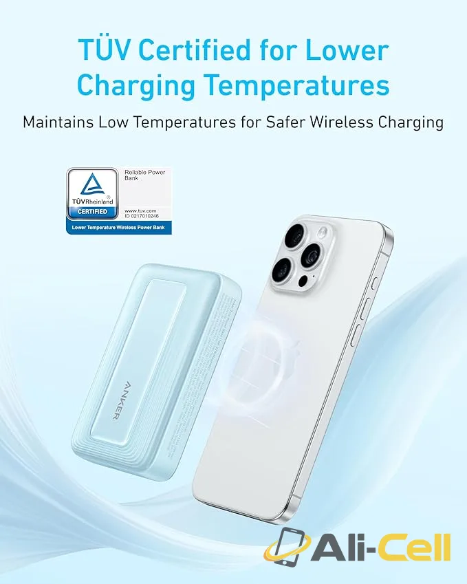 Anker Zolo 10K Magnetic Power Bank, 30W Wireless Charger (Black) — 4